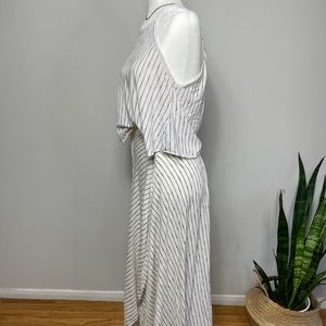Zara Knit Wrap Skirt Tank Set Linen blend